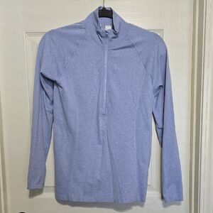 Women's Light Blue Quarter-Zip Top